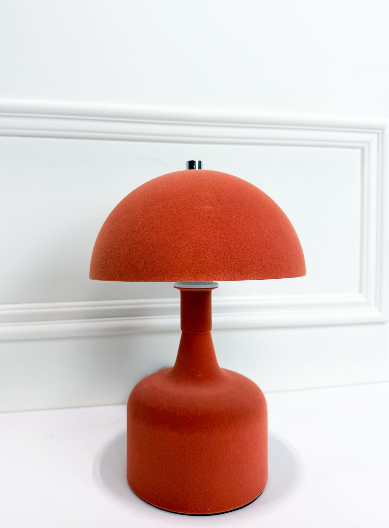 Flocked Metal Table Lamp