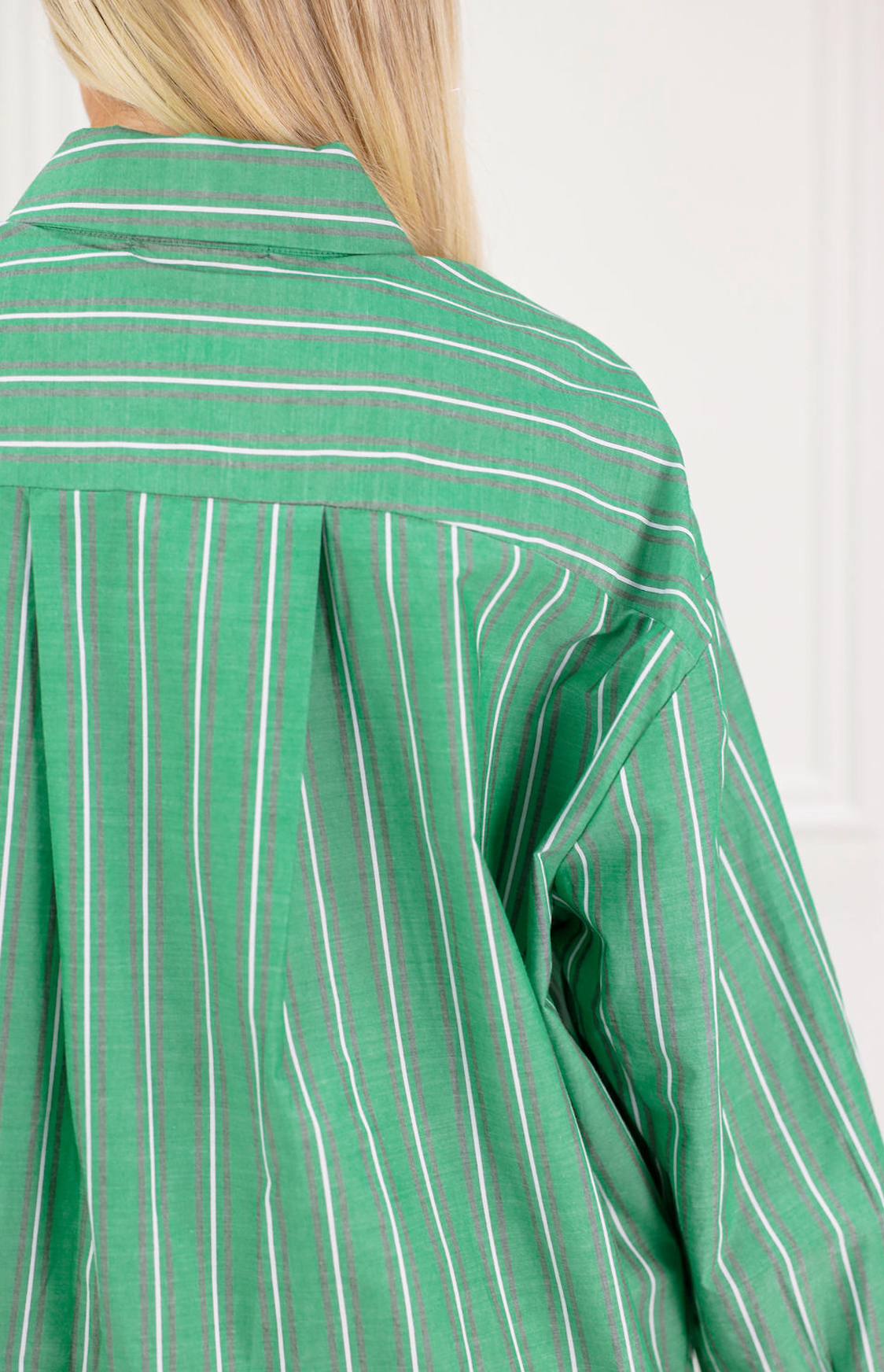 Green Striped Button Down Shirt - Clothe Boutique