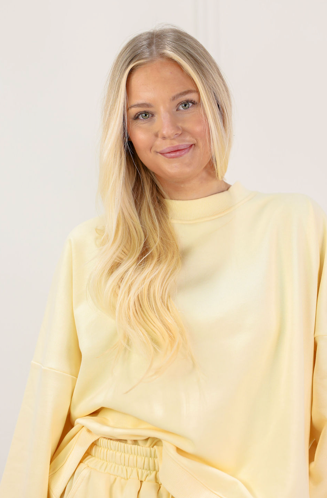 Terry Crewneck Top & Joggers Set Of 2 Butter - Clothe Boutique