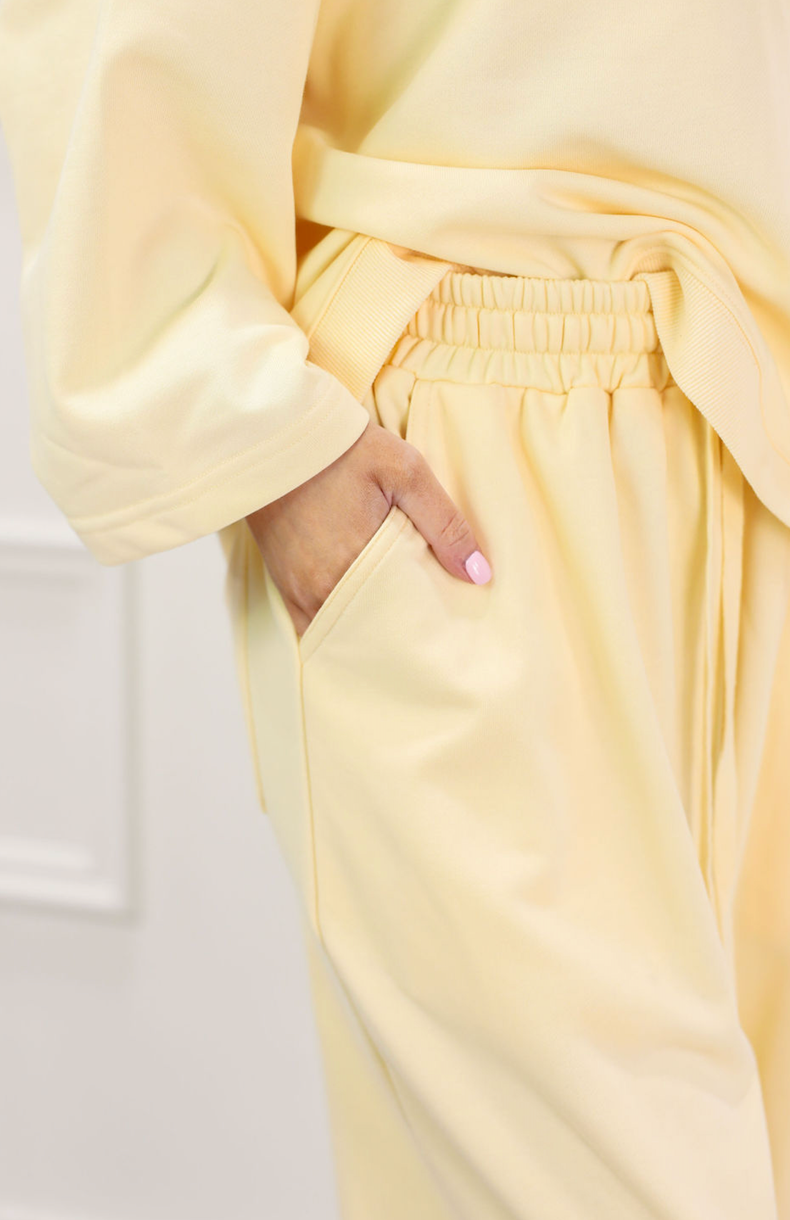 Terry Crewneck Top & Joggers Set Of 2 Butter - Clothe Boutique