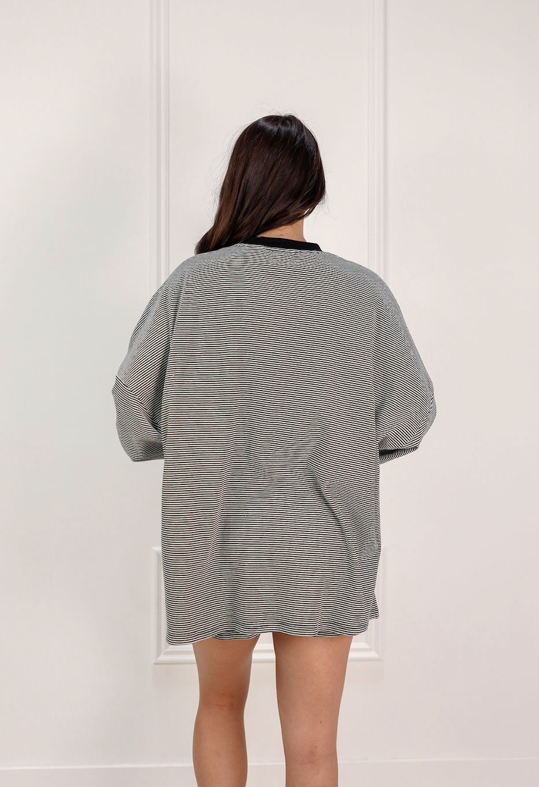 Piper Ribbed Oversize Top Black - Clothe Boutique