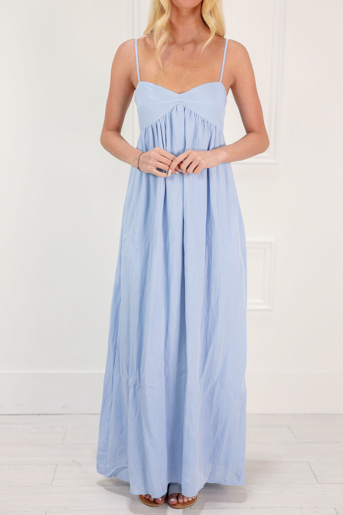 Sweetheart Maxi Dress Light Blue - Clothe Boutique
