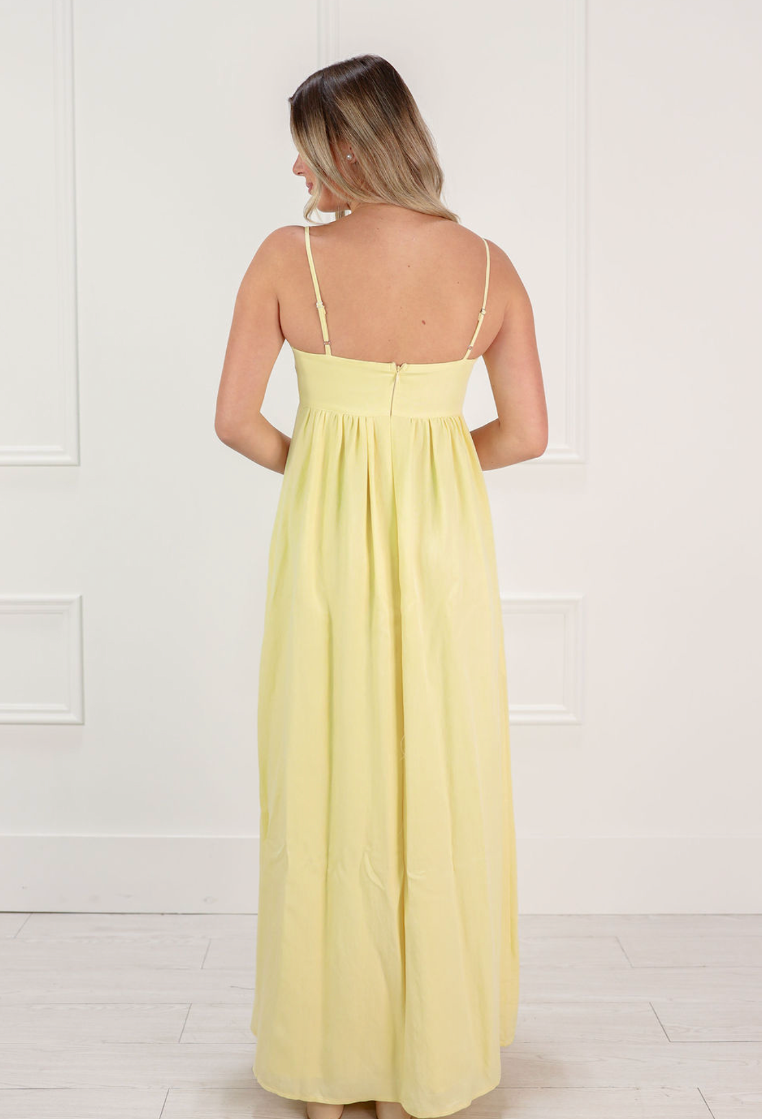 Sweetheart Maxi Dress Butter Yellow - Clothe Boutique