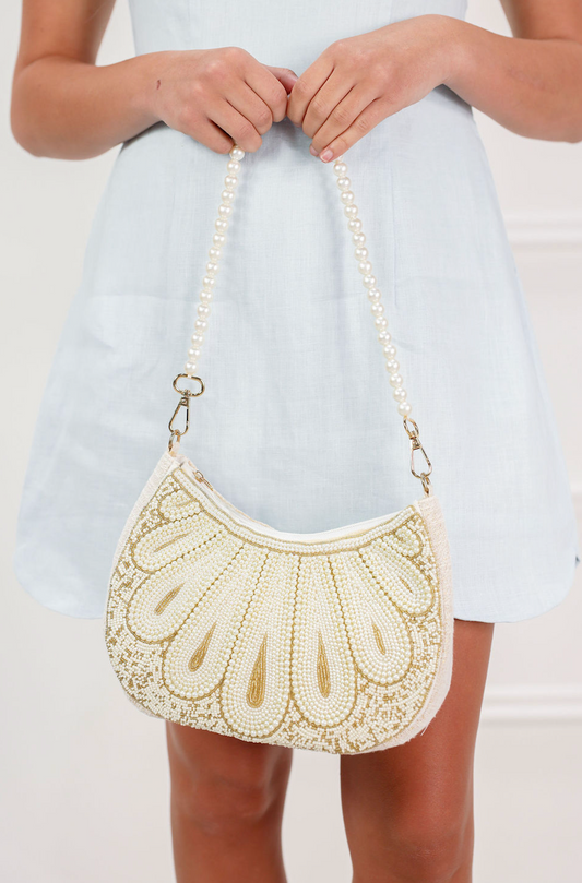 Two Tone Pearl Purse - Clothe Boutique