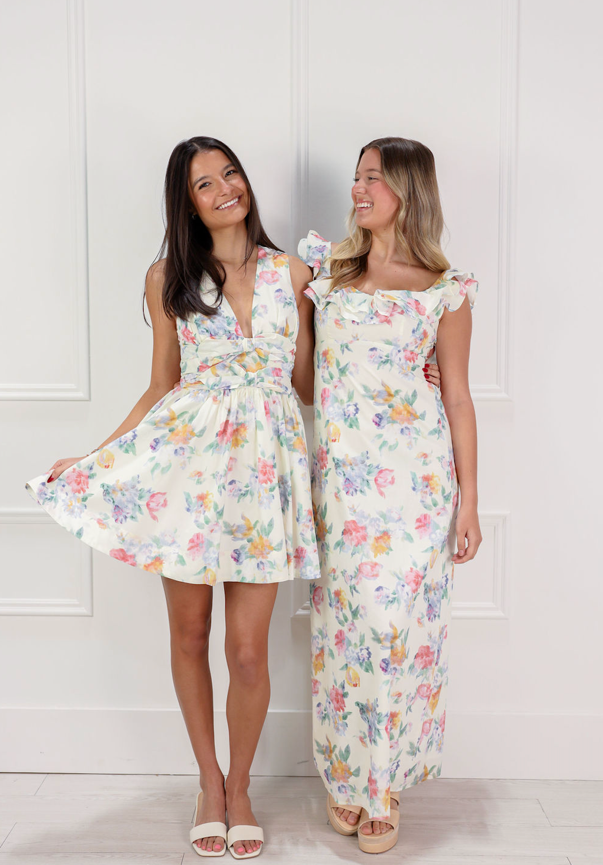Willow Floral Poplin Midi Dress - Clothe Boutique
