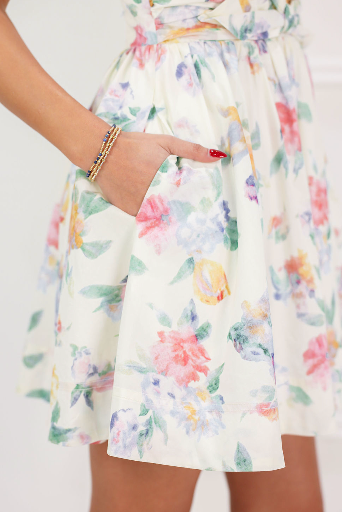 Colorful Flowers Bow Dress - Clothe Boutique