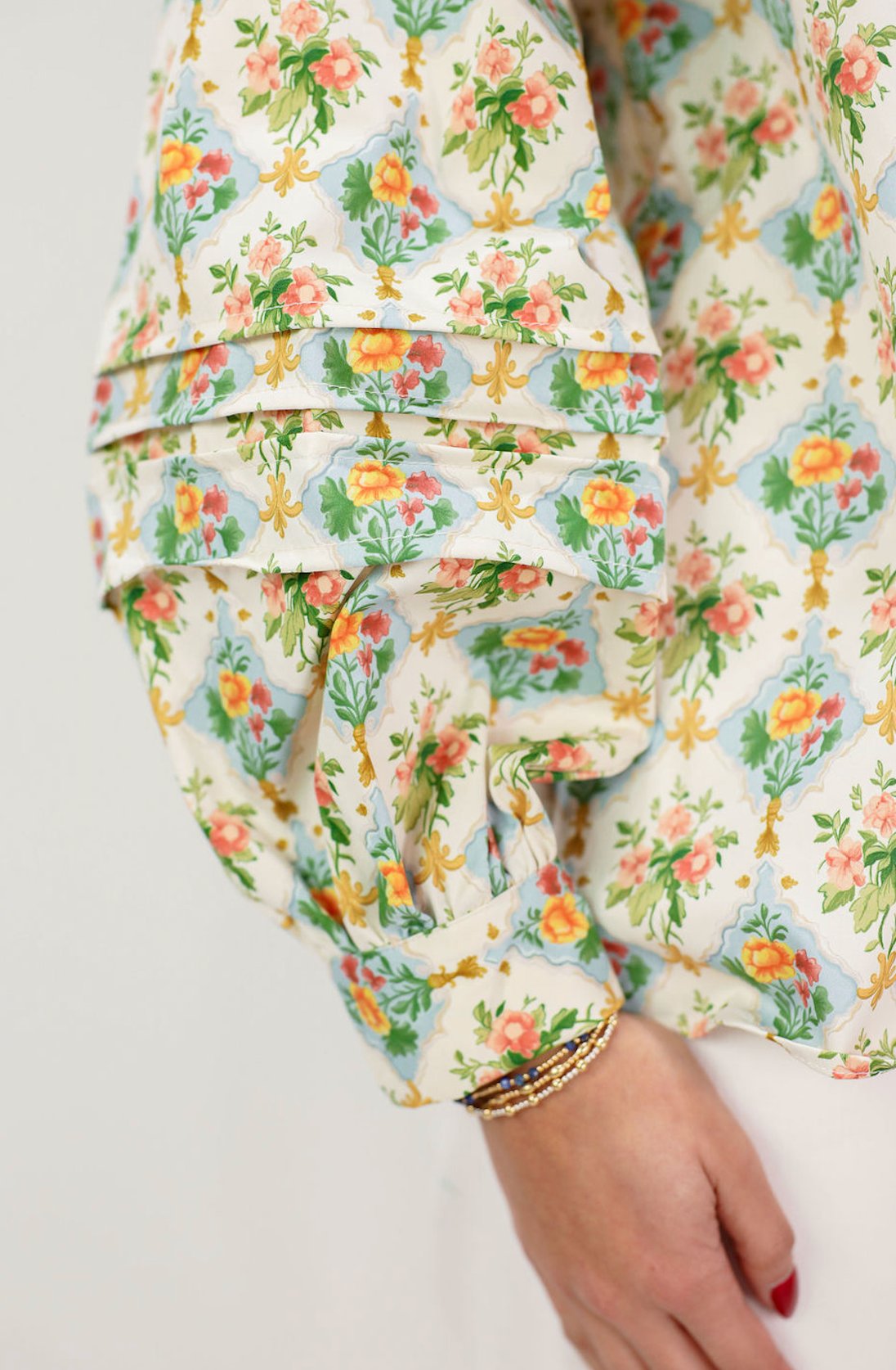 Kellie Floral Bib Blouse - Clothe Boutique