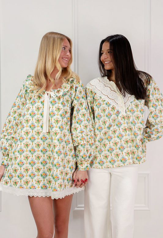 Kellie Floral Lace Hem Dress - Clothe Boutique