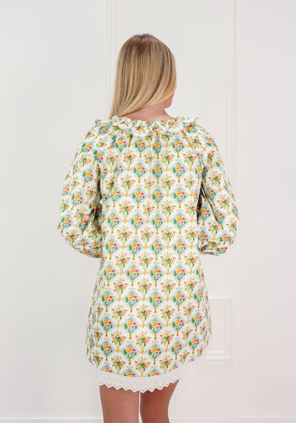 Kellie Floral Lace Hem Dress - Clothe Boutique