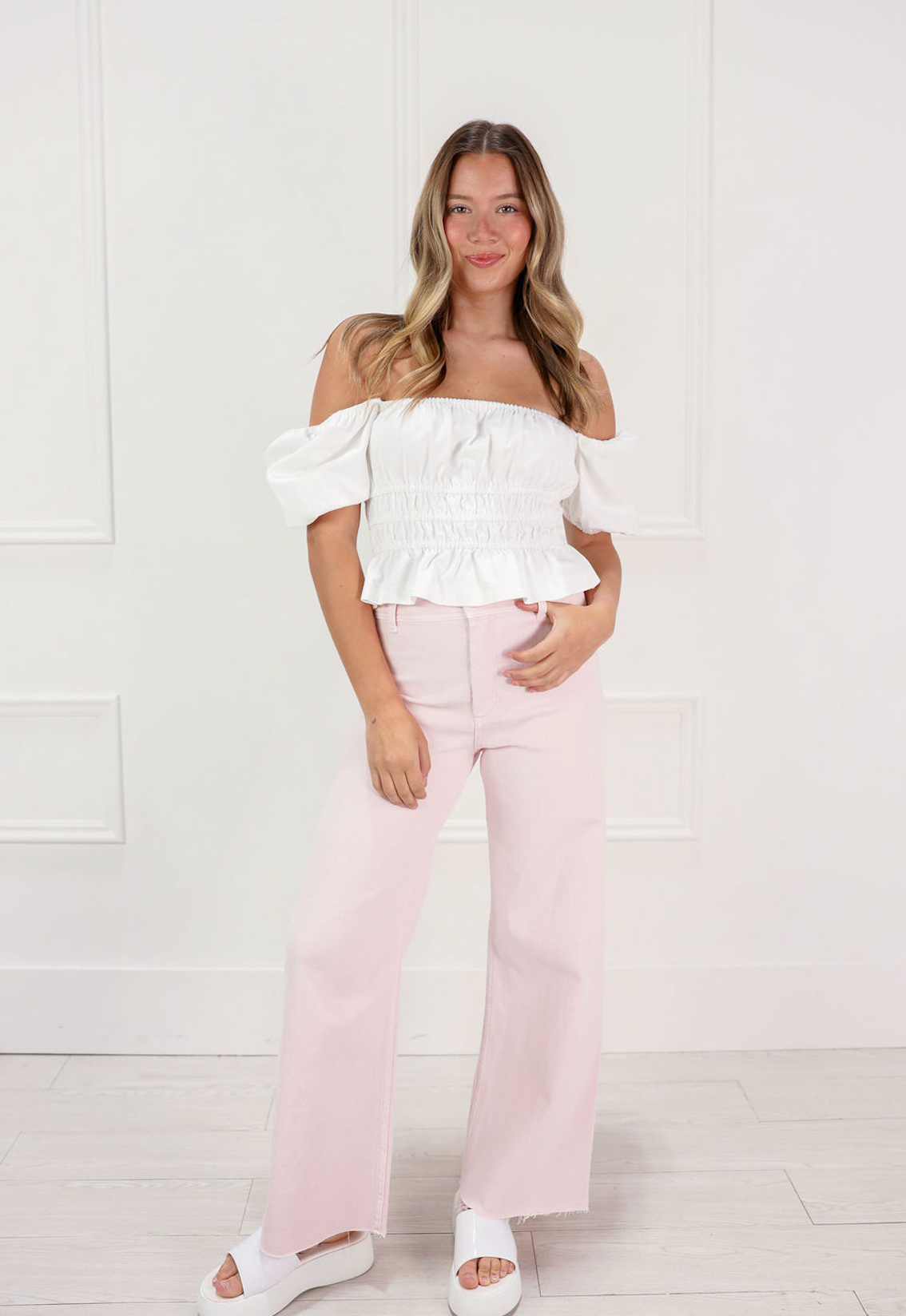 Strawberry Straight Leg Pants - Clothe Boutique
