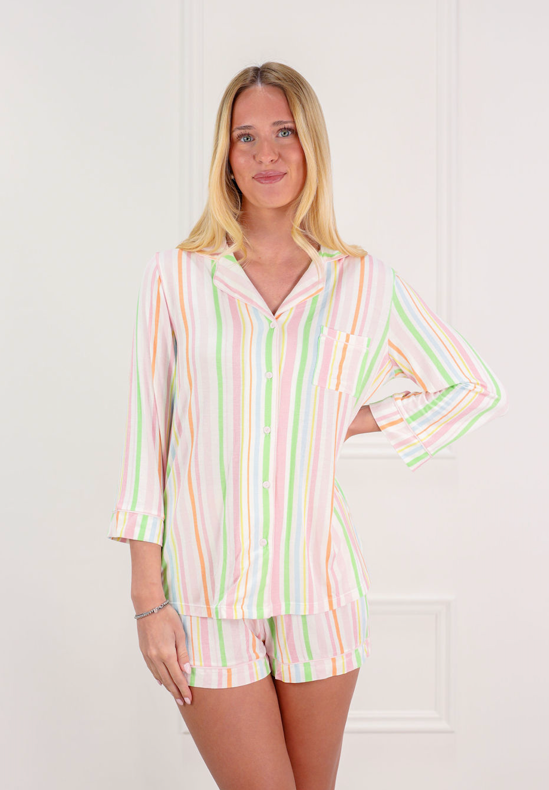 Spring Stripe Top + Short PJ Set of 2