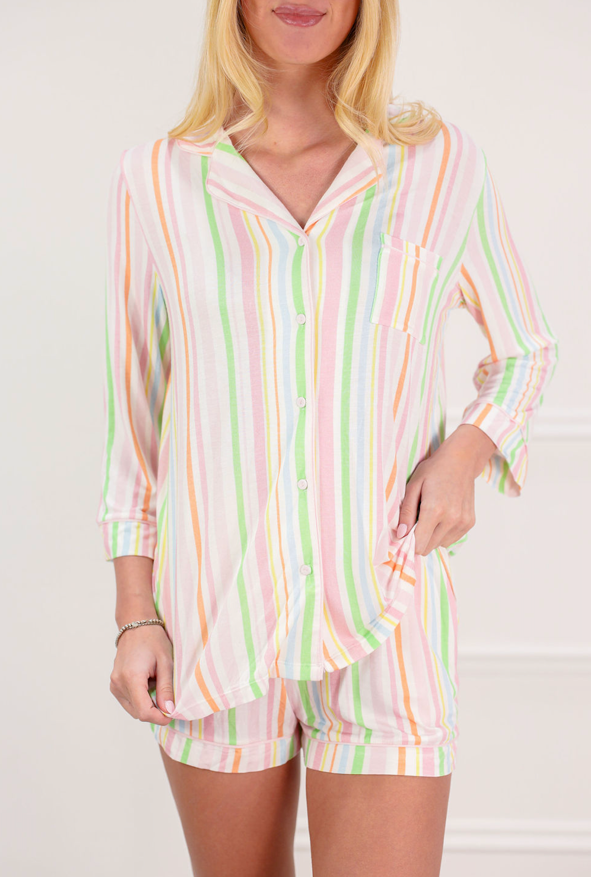Spring Stripe Top + Short PJ Set of 2