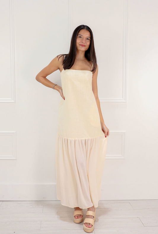 Muse Sheer Maxi Dress Ivory - Clothe Boutique