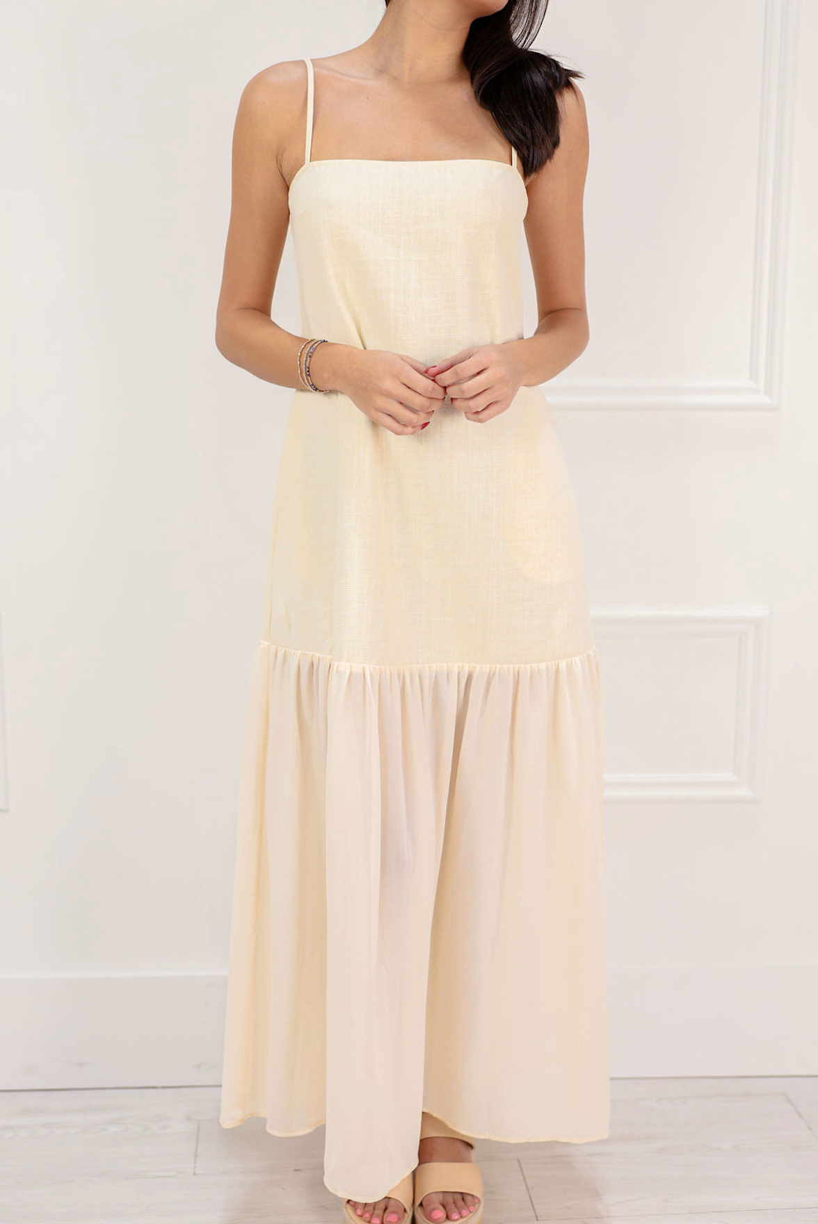 Muse Sheer Maxi Dress Ivory Muse Sheer Maxi Dress Ivory