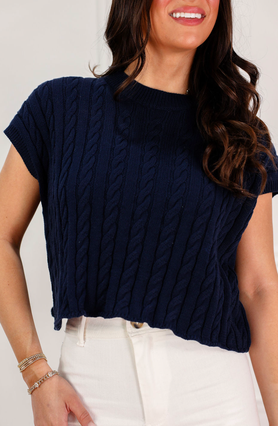Eliana Sweater Top Navy