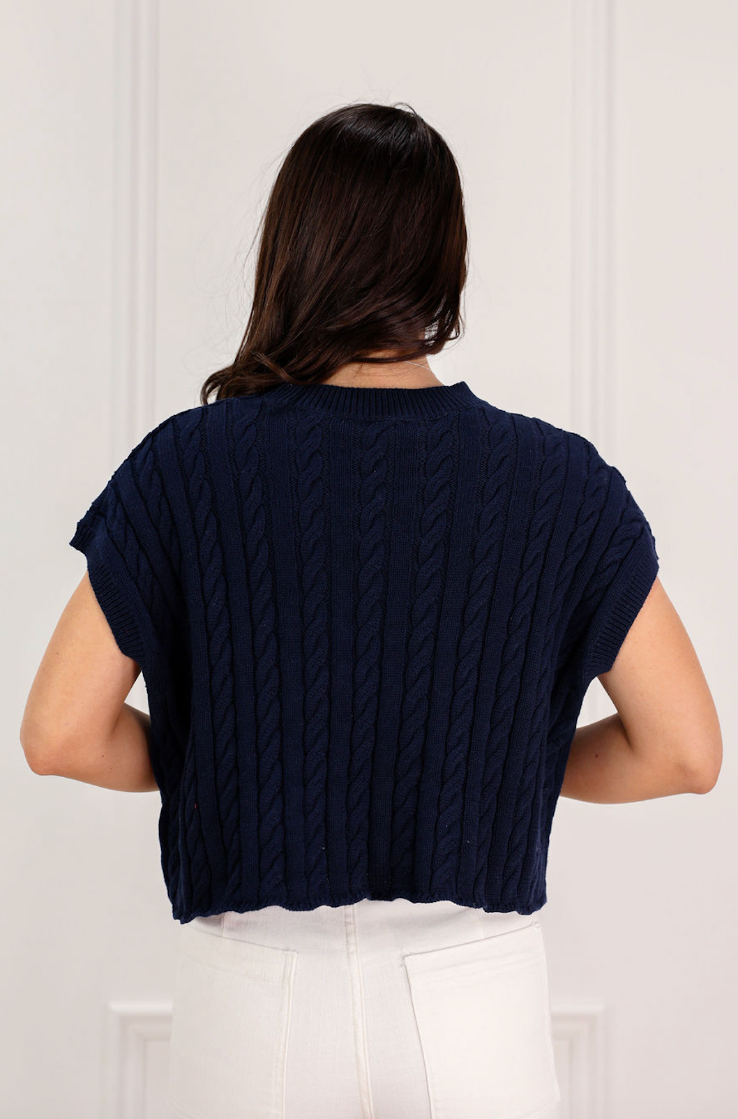 Eliana Sweater Top Navy