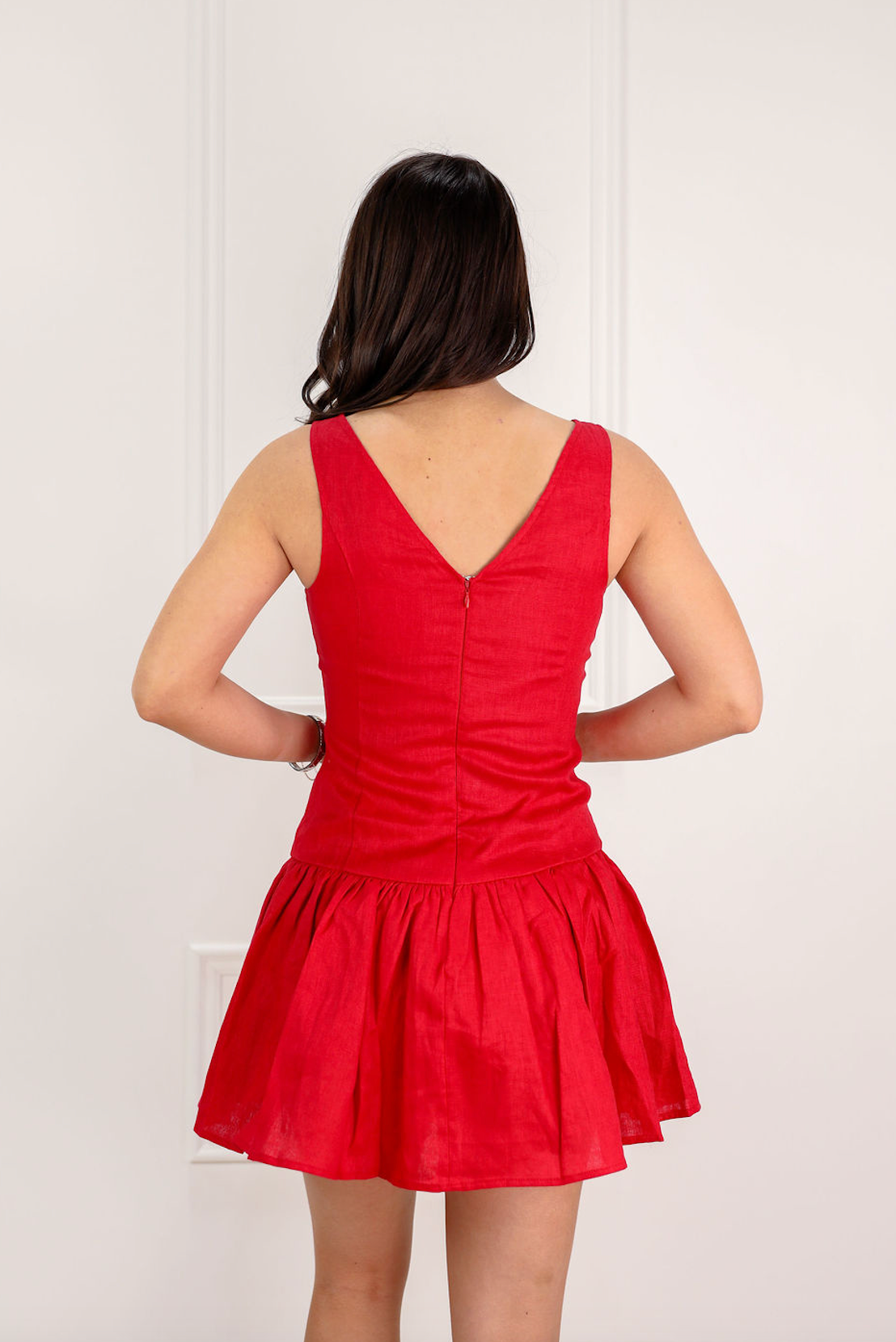 Abby Red Flare Dress