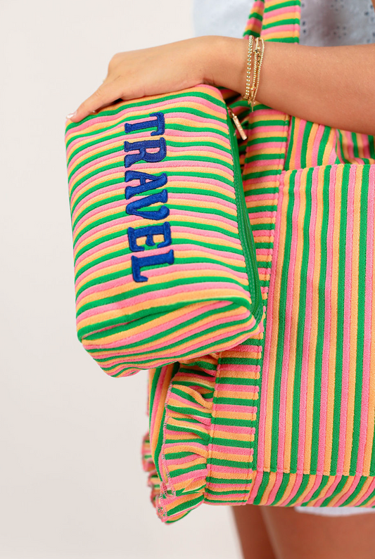 Travel Zip Pouch Stripe - Clothe Boutique