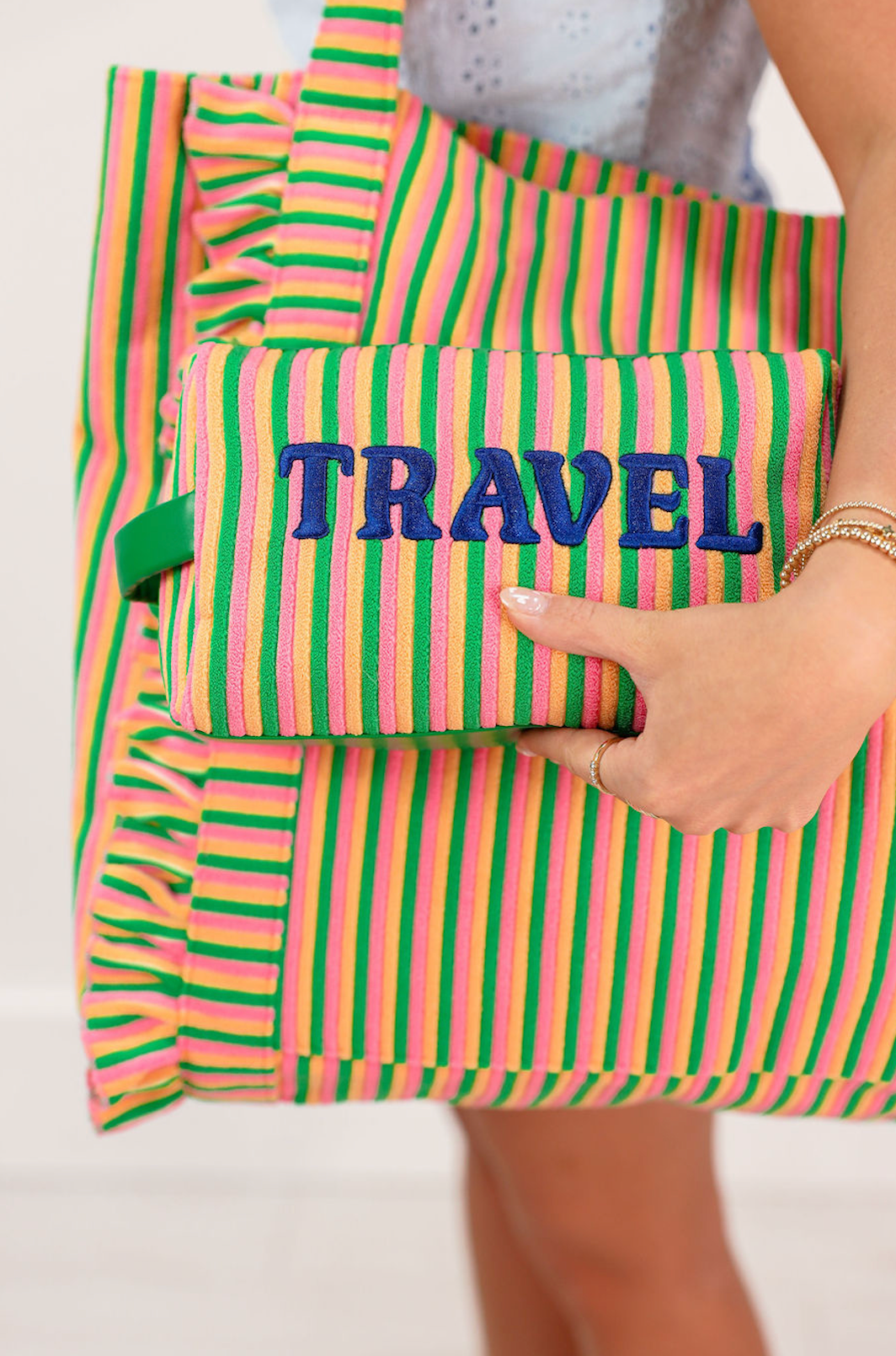 Travel Zip Pouch Stripe - Clothe Boutique