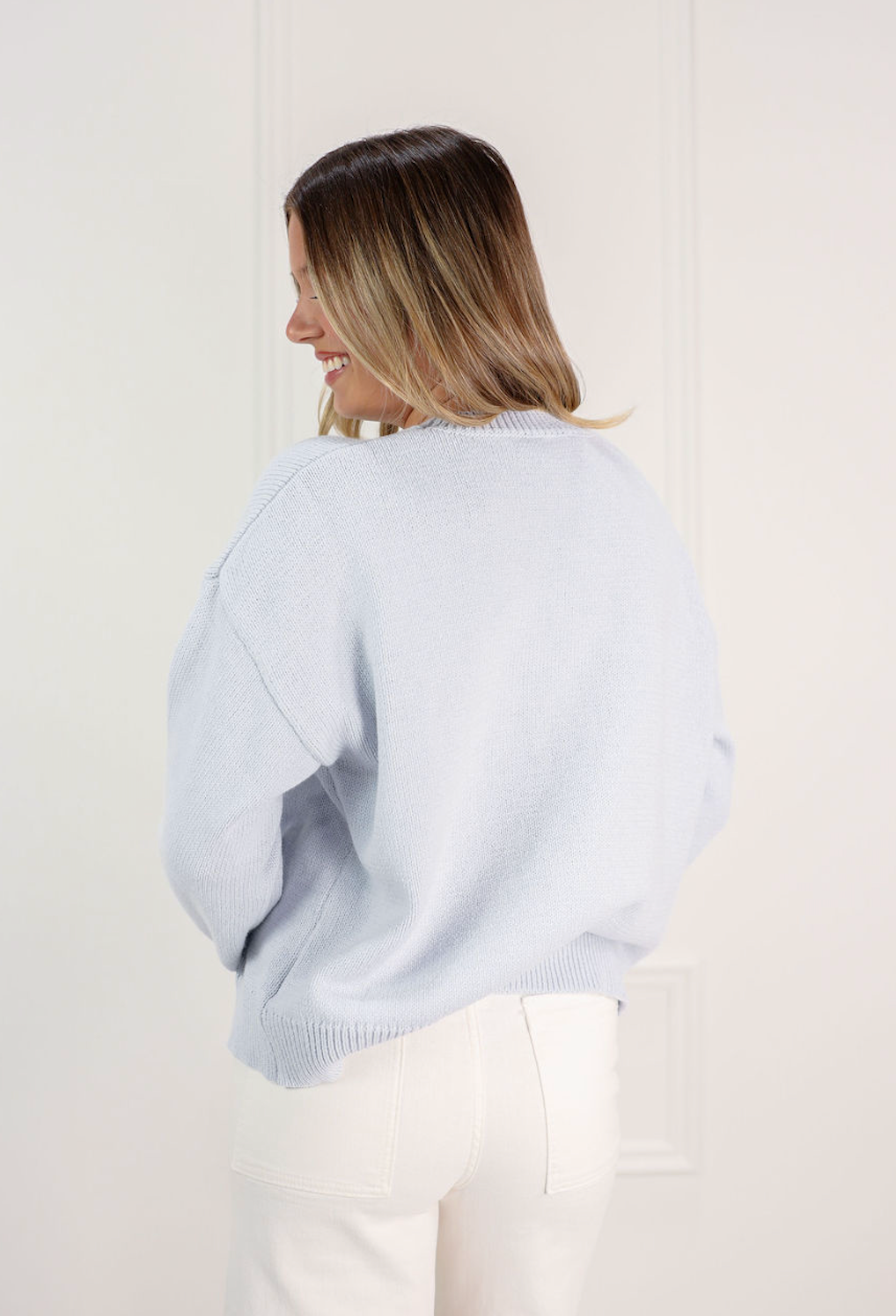 Three Sardines Sweater Blue - Clothe Boutique