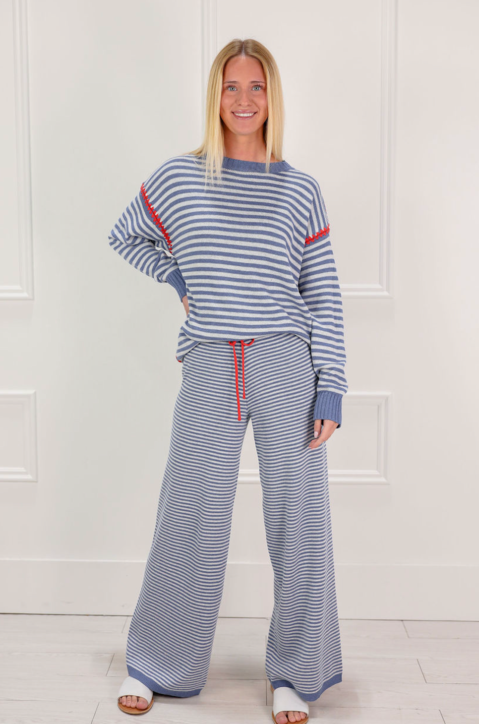 Marine Stripe Sweater & Pants Set of 2