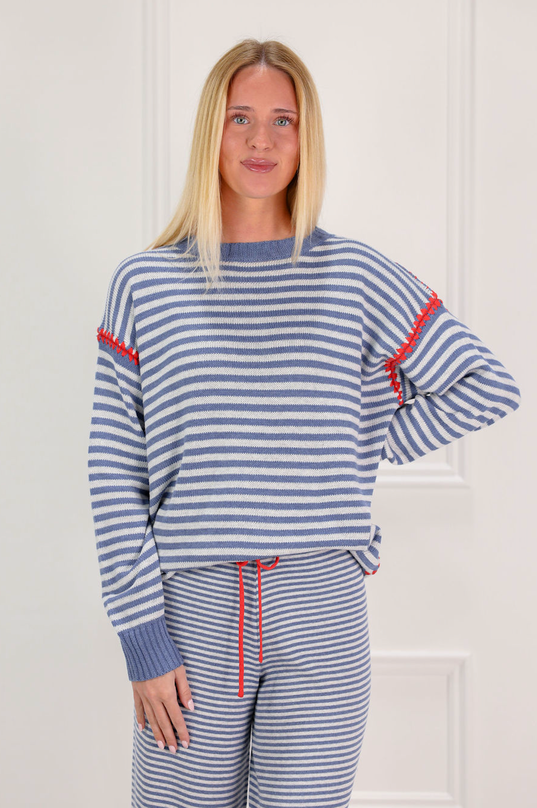 Marine Stripe Sweater & Pants Set of 2