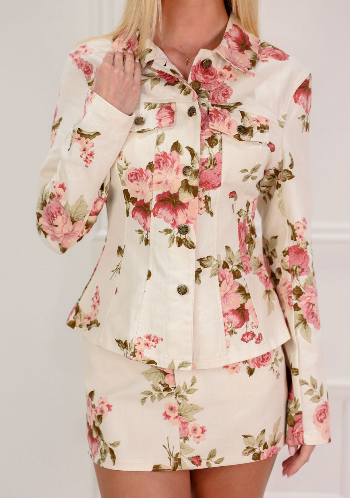 Floral Structured Button Shirt