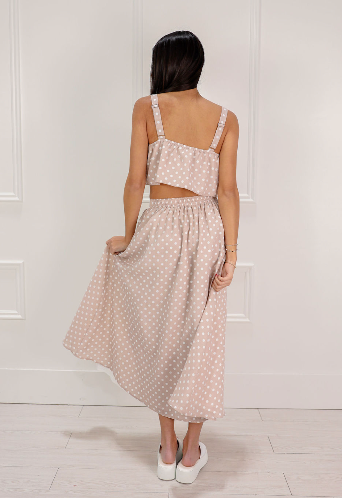 Polka Dot Top & Midi Skirt Set of 2