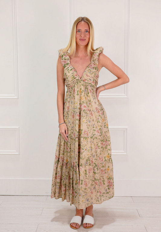 Natalie Floral Tiered Maxi Dress