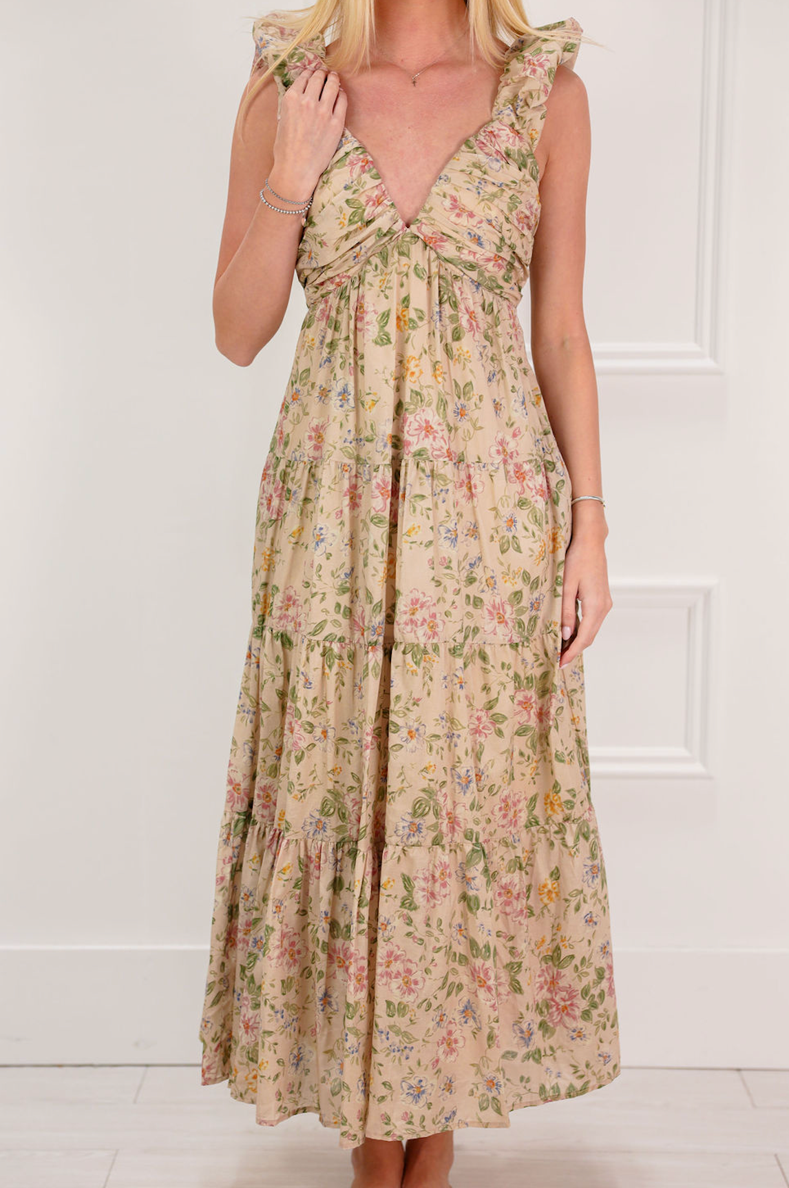 Natalie Floral Tiered Maxi Dress