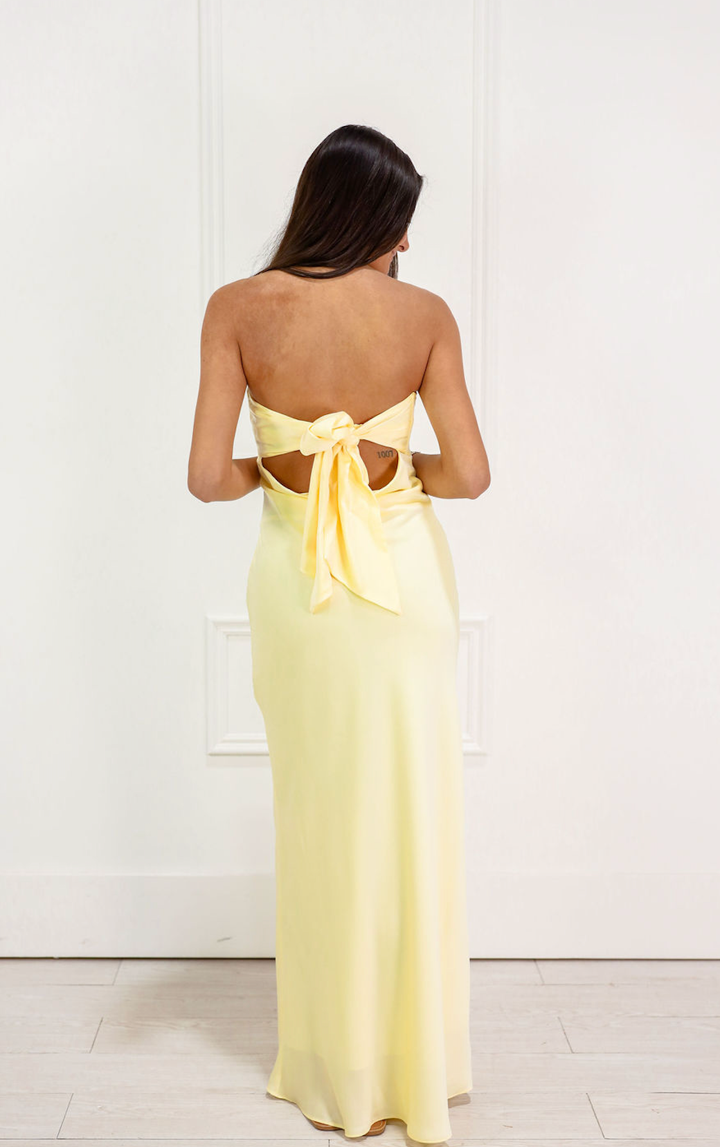 Strapless Satin Dress Butter