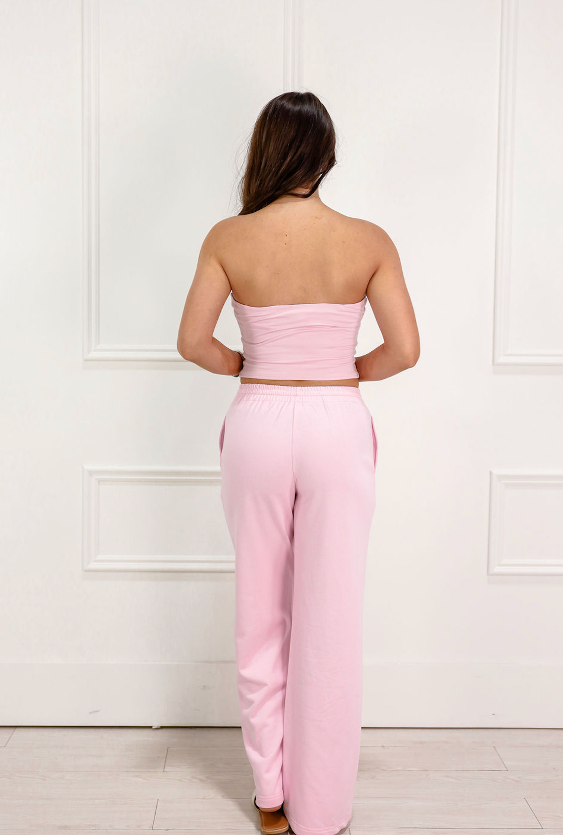 Natalie Tube Top & Pants Set Of 2 Pink