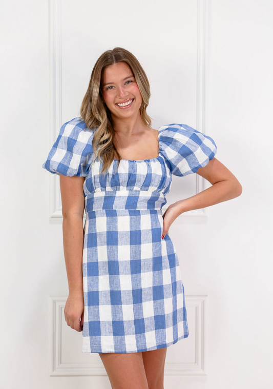 Periwinkle Gingham Dress