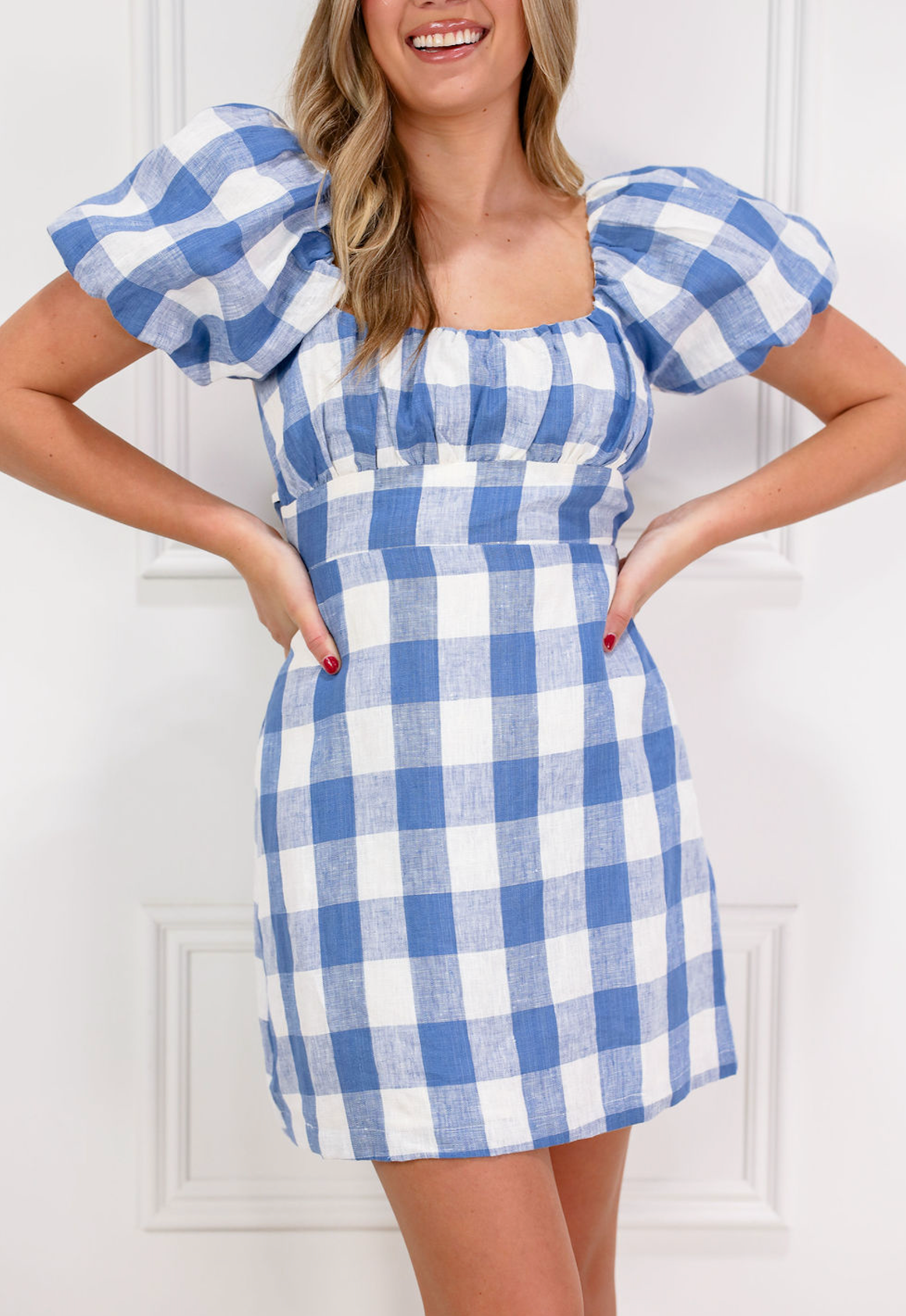 Periwinkle Gingham Dress
