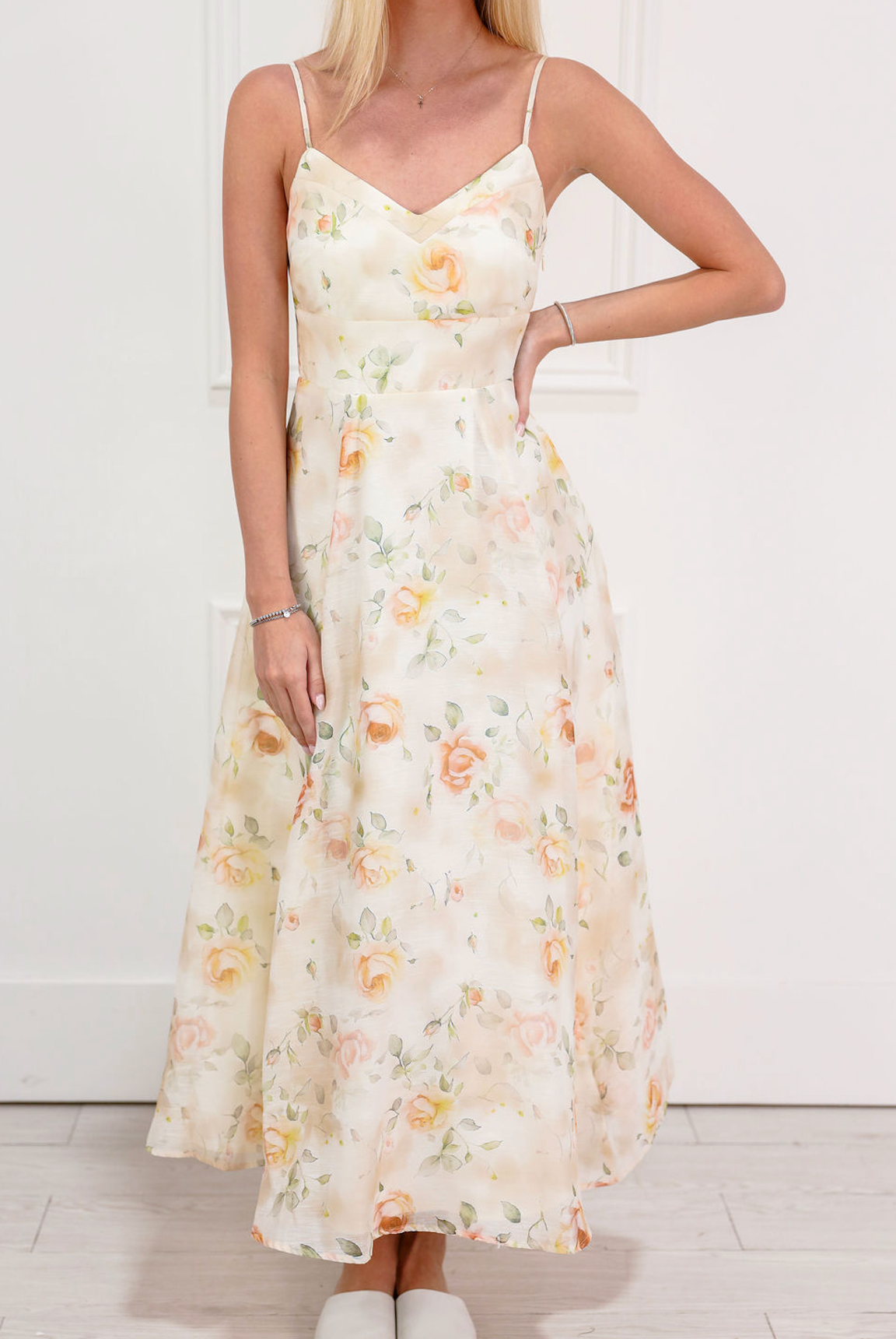 Soft Florals Midi Dress