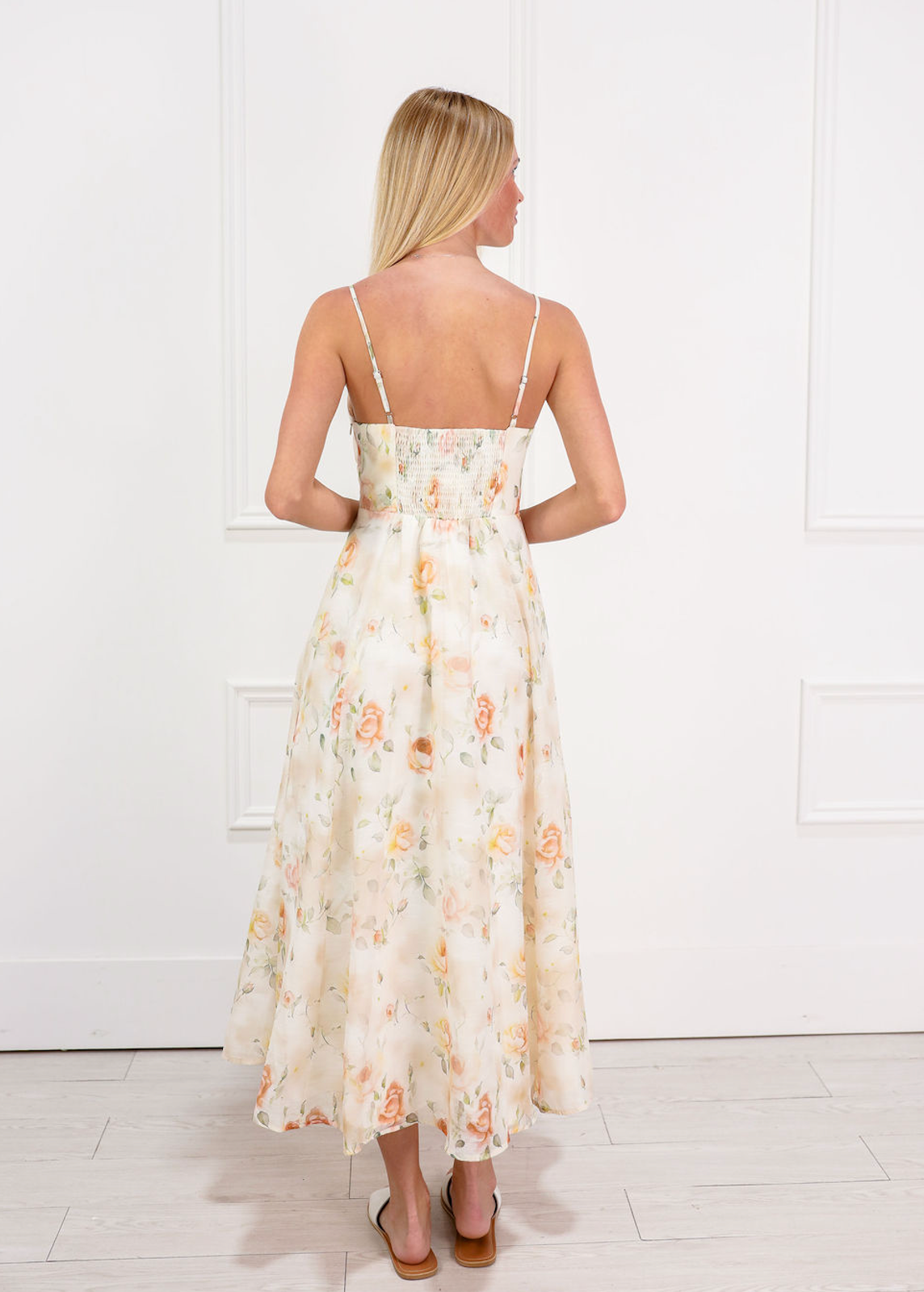 Soft Florals Midi Dress