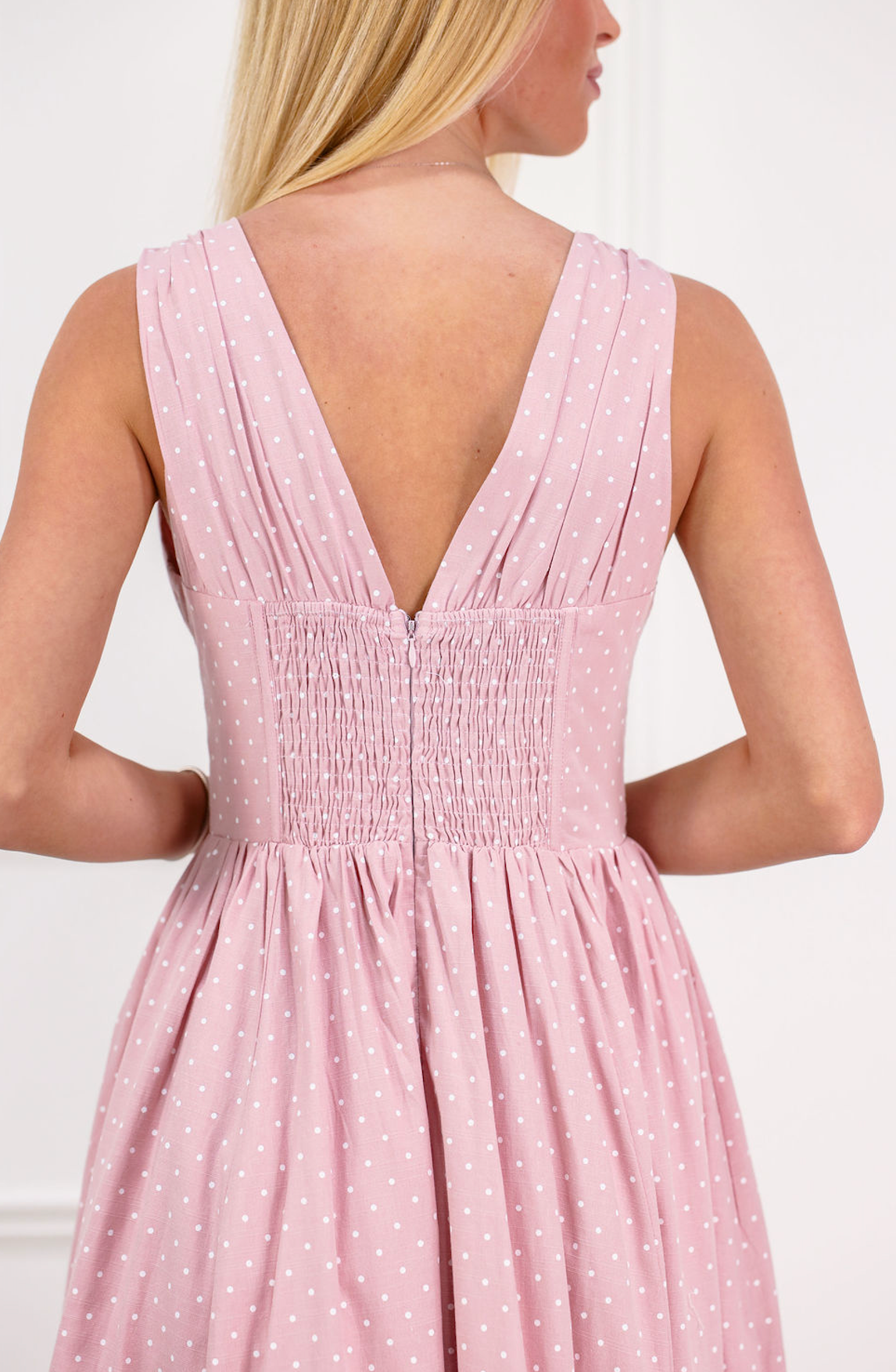 Shae Dottie Midi Dress Pink