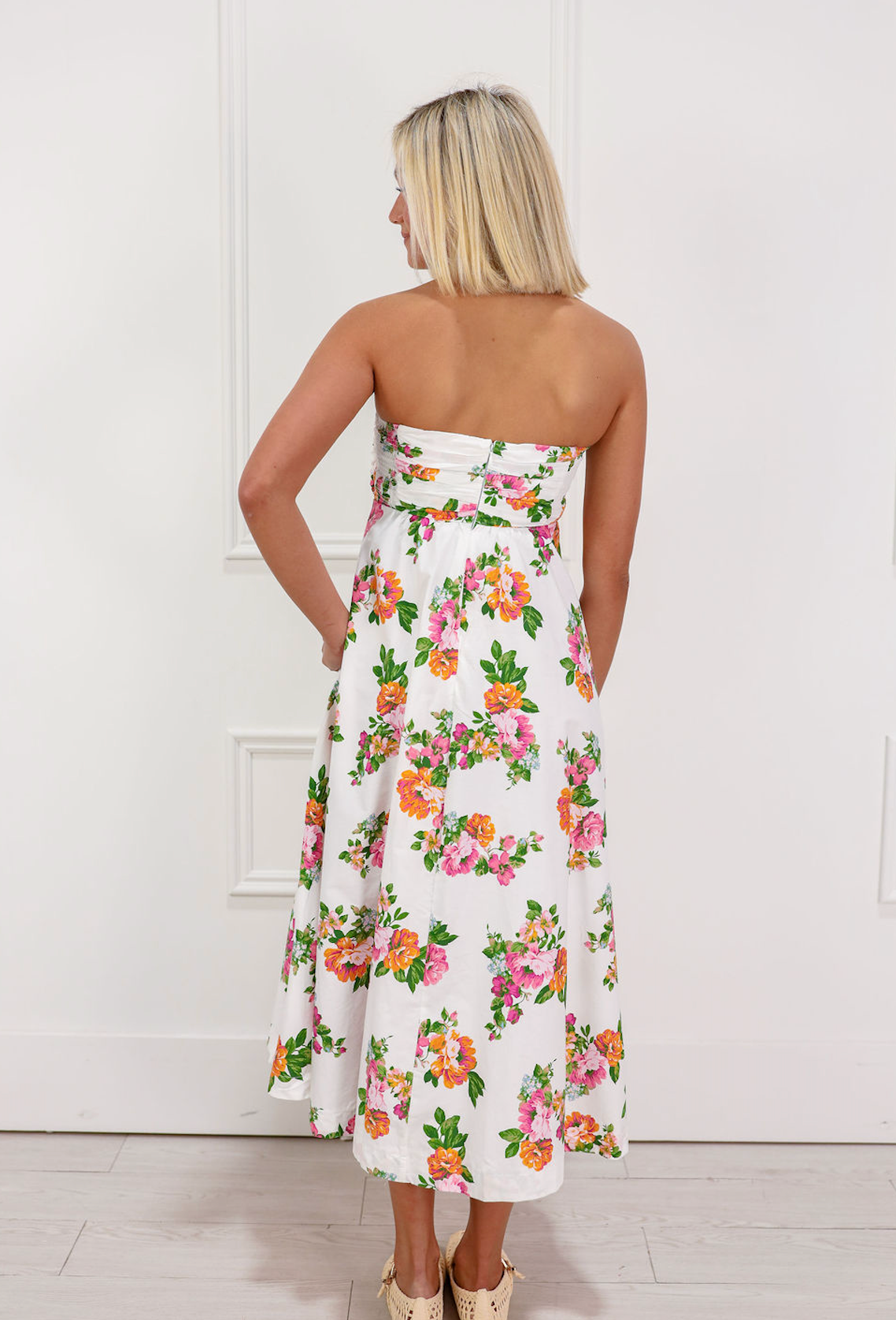 Londyn Floral Strapless Dress