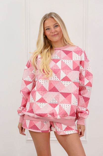 Gemma Quilted Mock Neck Pullover