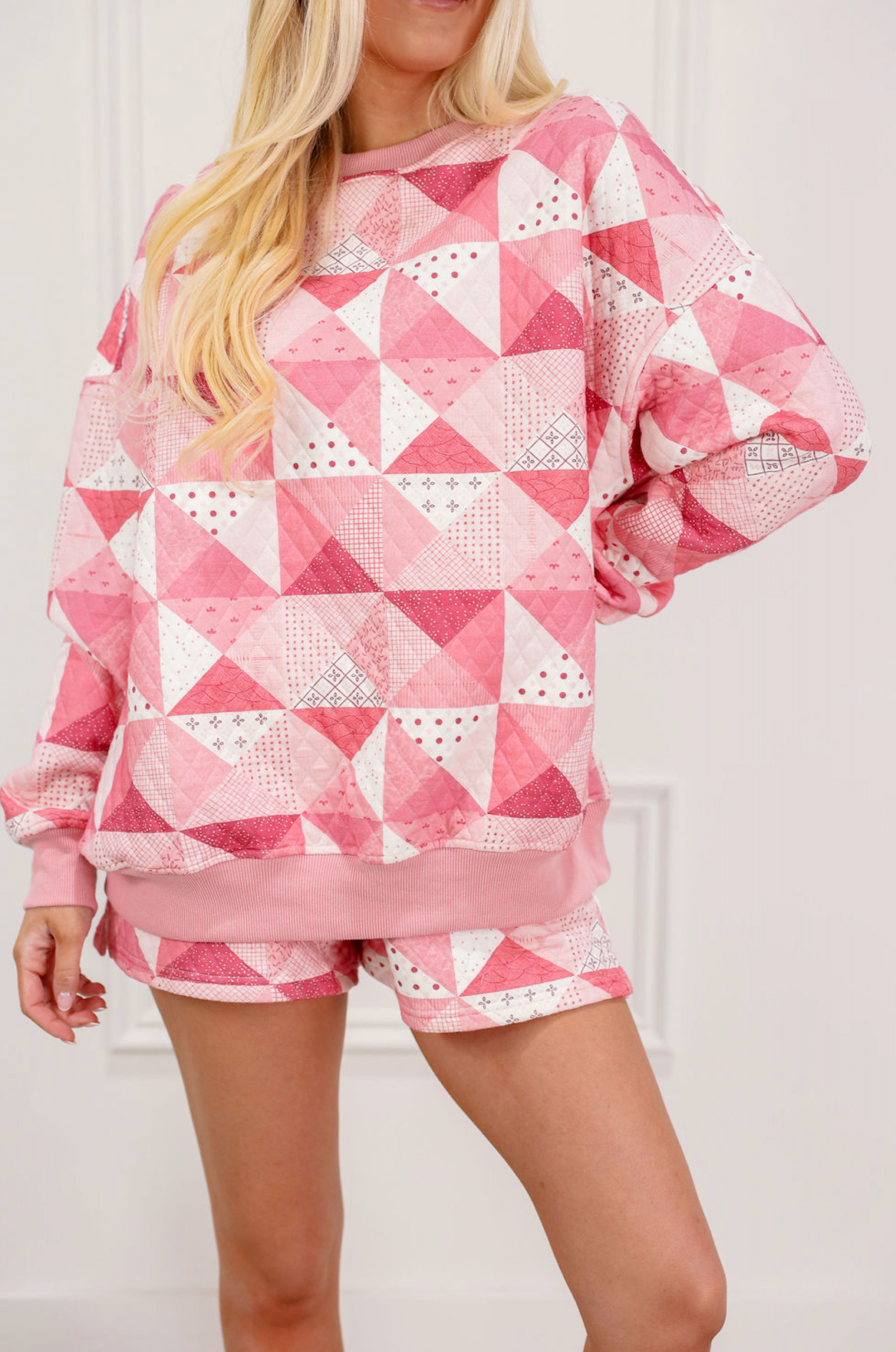 Gemma Quilted Mock Neck Pullover