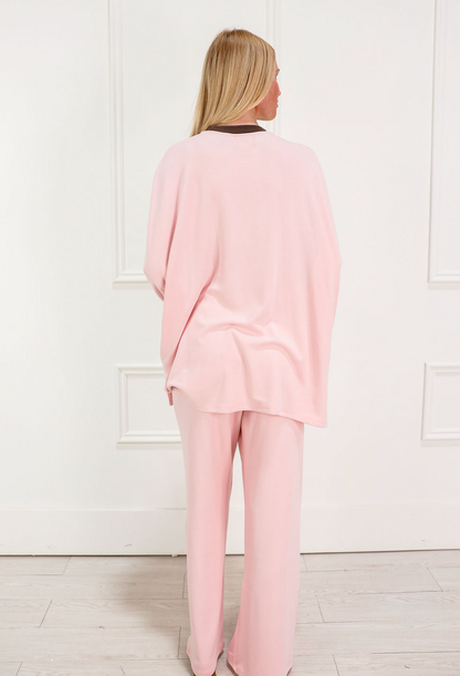 Brushed Soft Oversize Top Pink