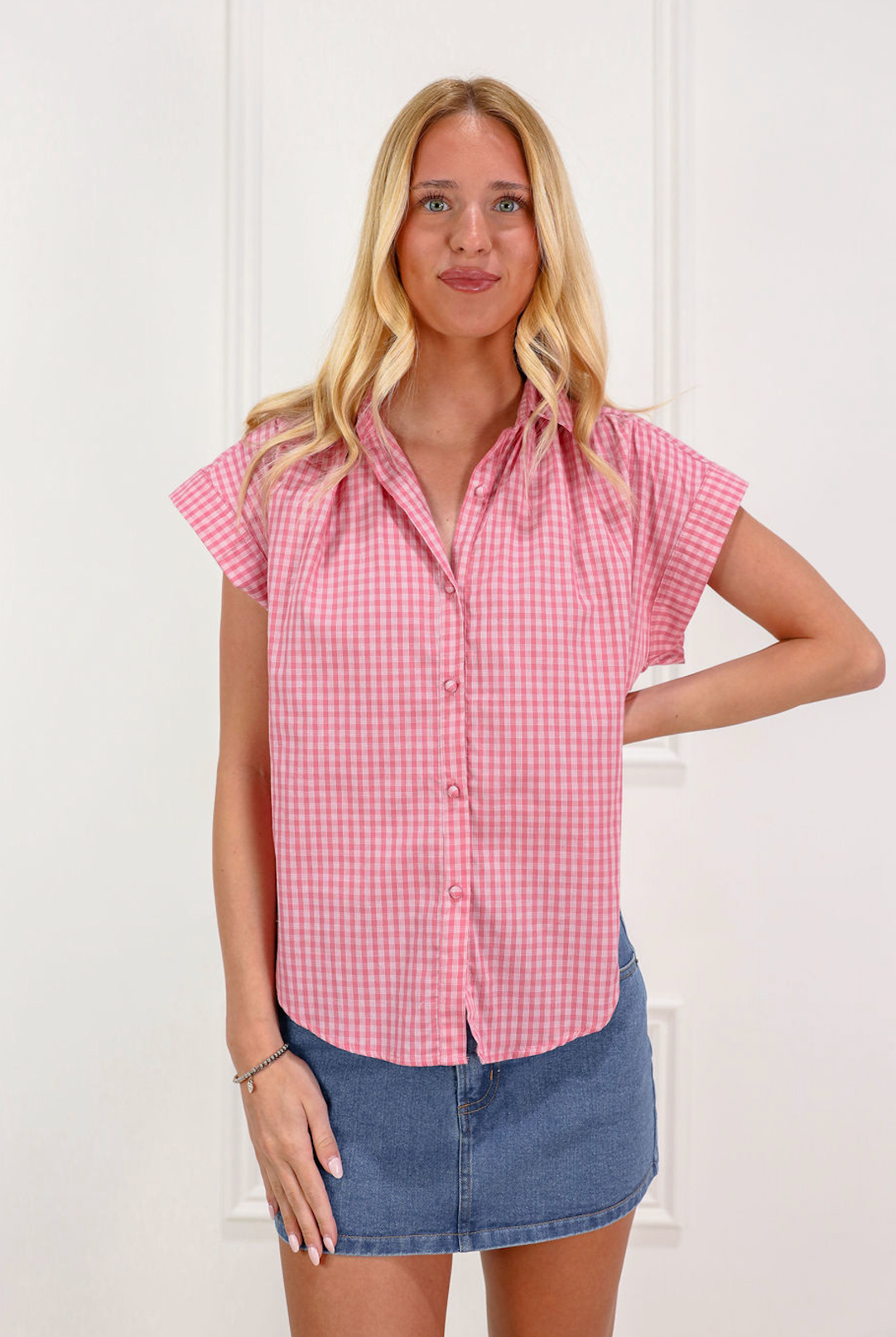 Pink/White Stripe S/S Shirt