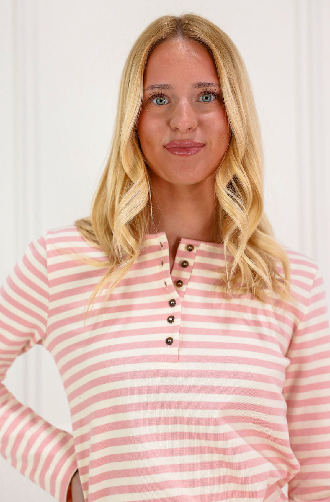 Tegan Pink Striped Top