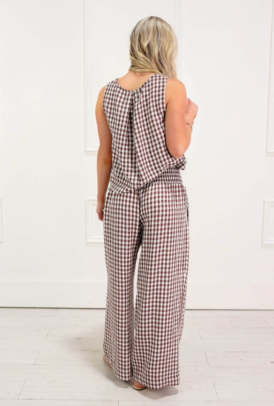 Gingham Tank & Pants Set of 2 - Clothe Boutique