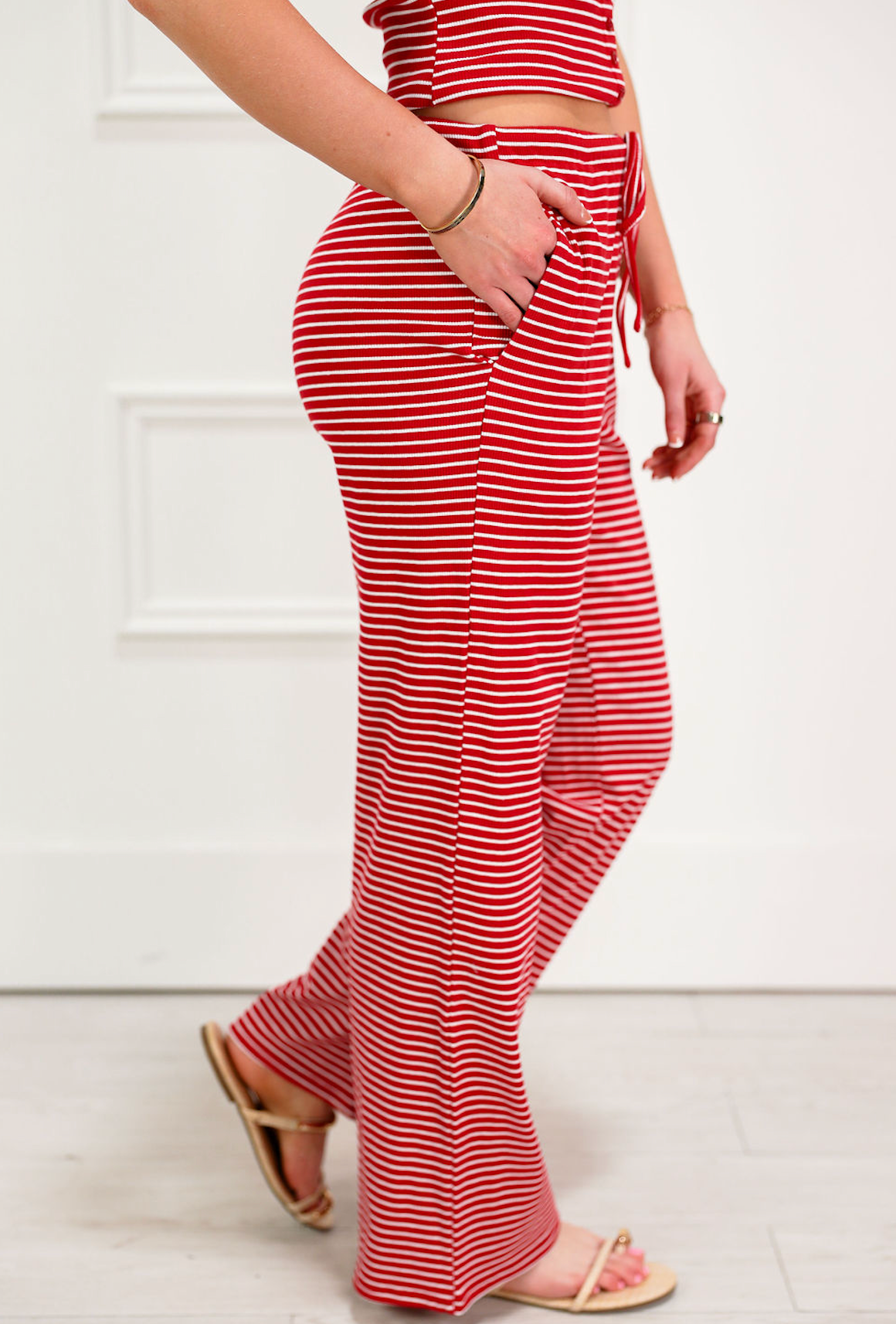 Red Stripe Tank & Pants Set of 2