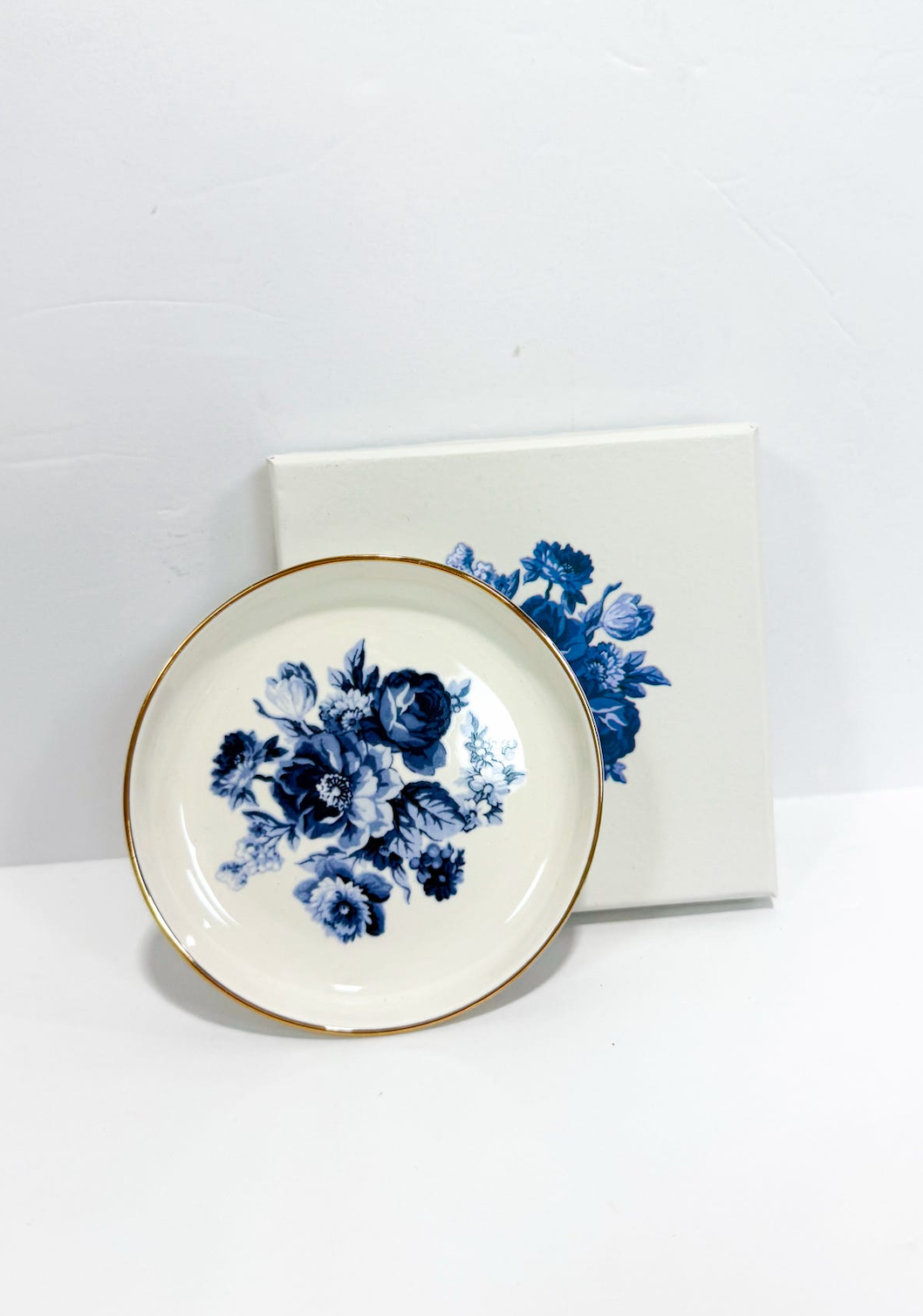 Blue Bouquet Trinket Dish