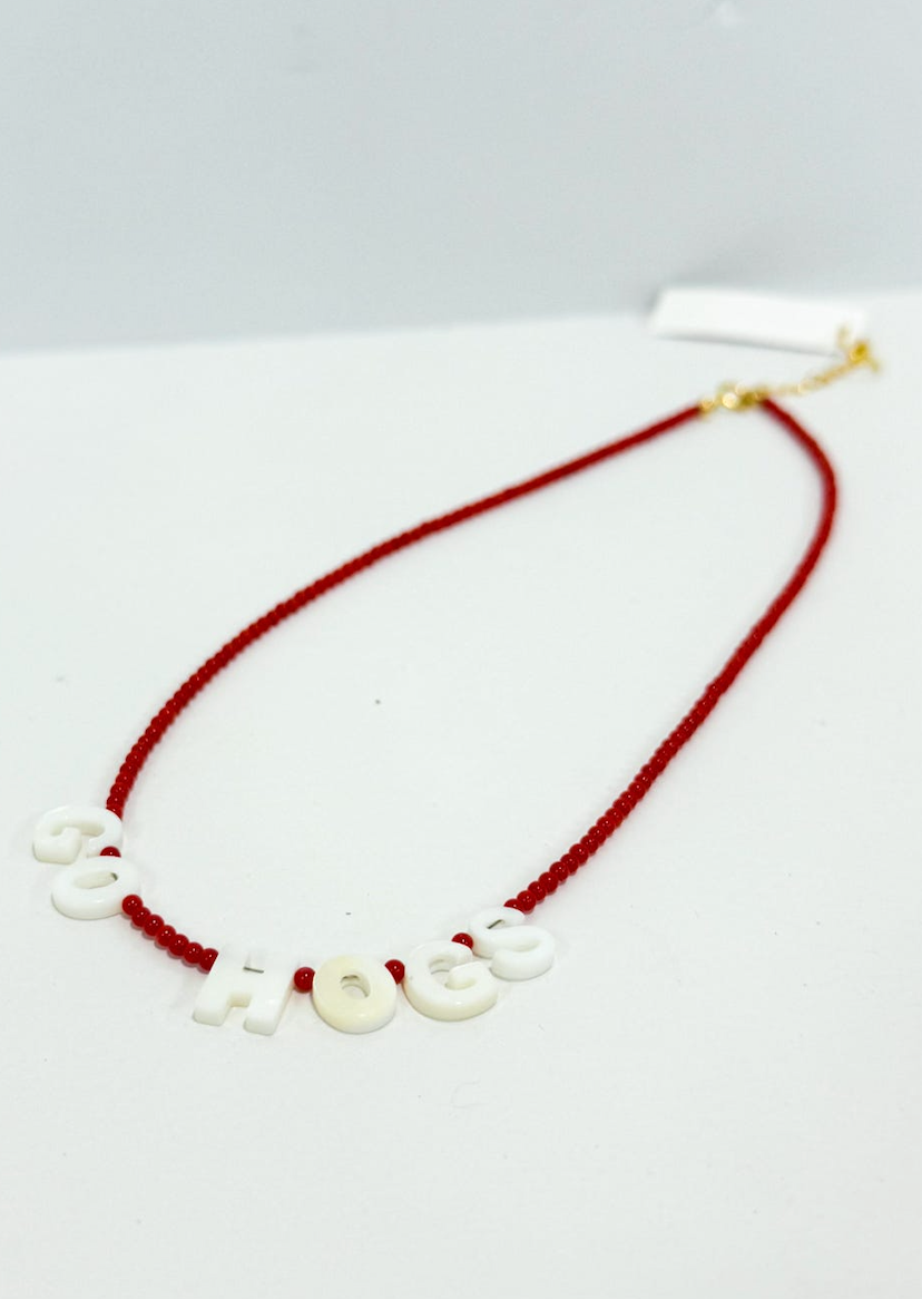 Go Hogs Spirit Bead Necklace - Clothe Boutique