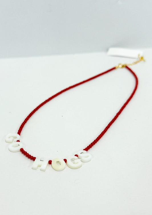 Go Hogs Spirit Bead Necklace