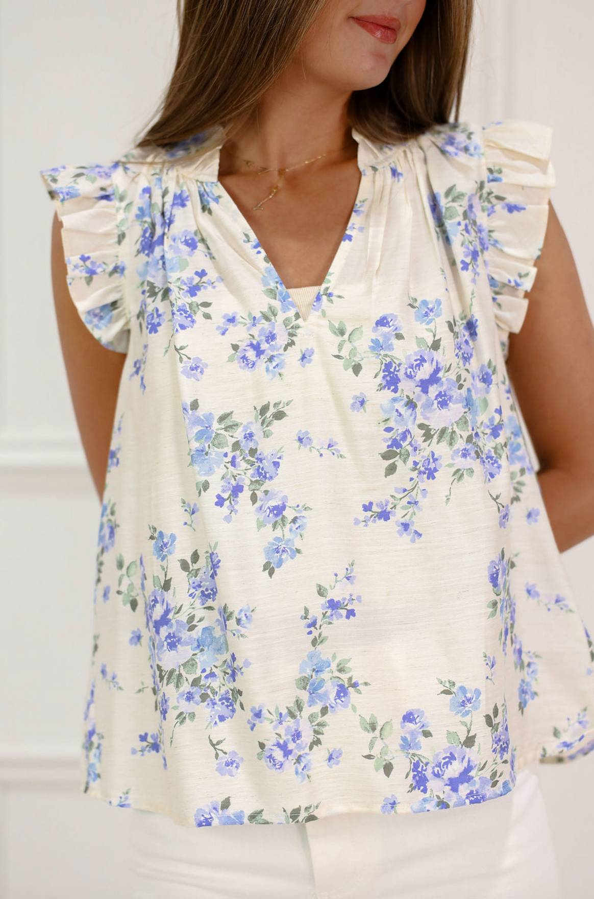 Whimsy Floral Flutter Top