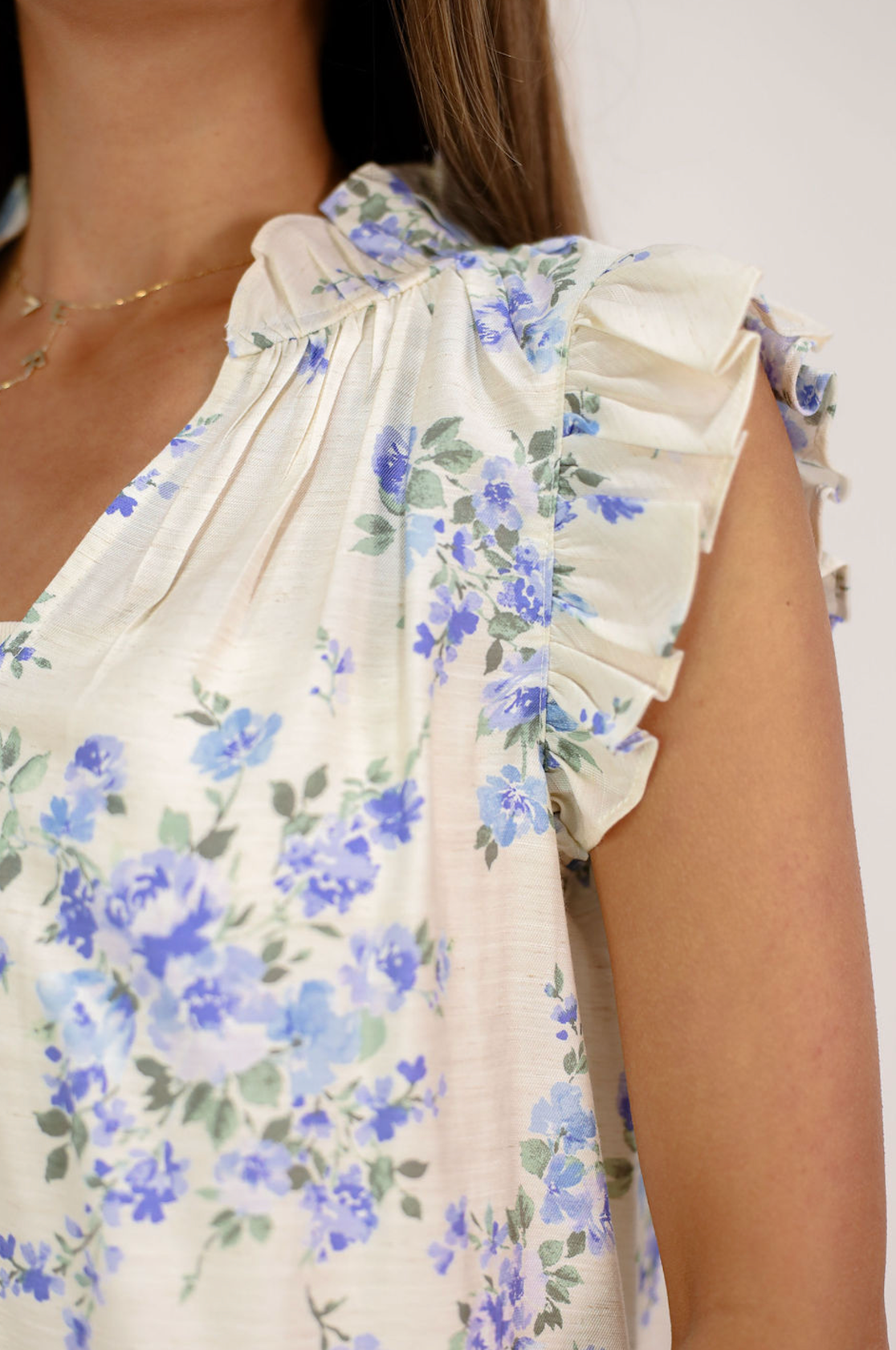 Whimsy Floral Flutter Top